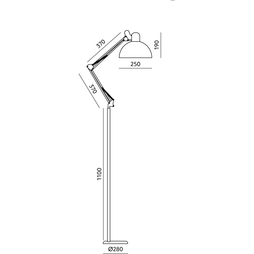 Brilagi - Гъвкава подова лампа TASKER 1xE27/60W/230V 157 cm черна
