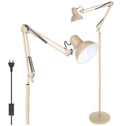 Brilagi - Гъвкава подова лампа TASKER 1xE27/60W/230V 184 cm бежова
