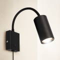 Brilagi - Гъвкава стенна лампа с ключ SELE 1xGU10/30W/230V черна