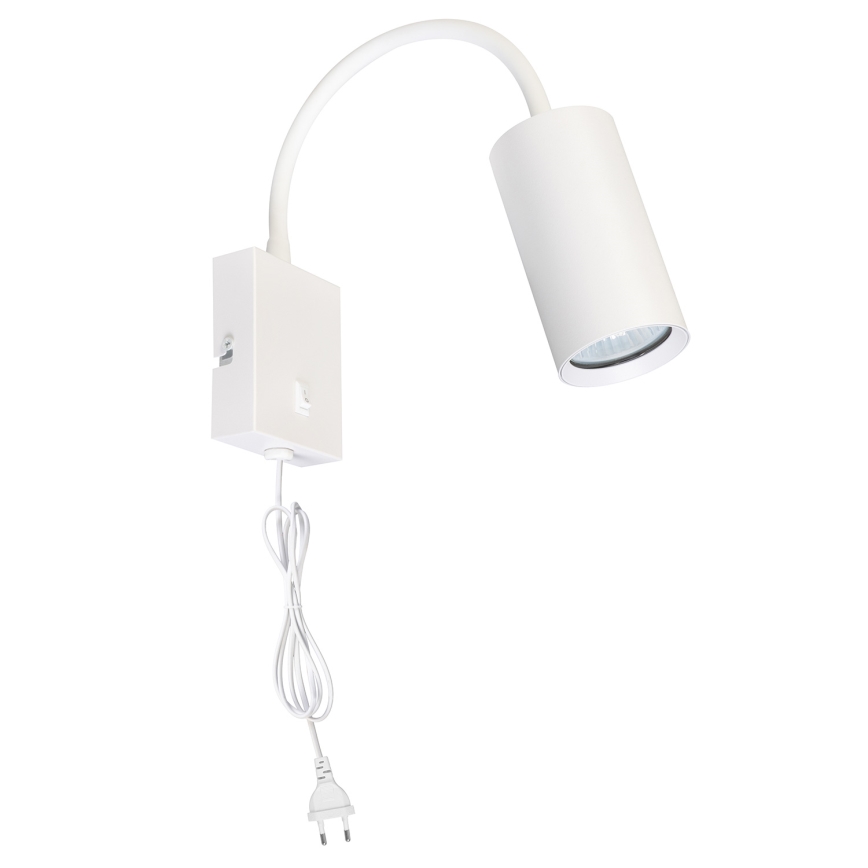 Brilagi - Гъвкава стенна лампа с превключвател SELE 1xGU10/30W/230V бяла