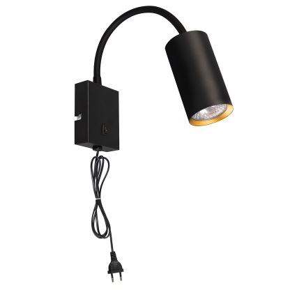 Brilagi - Гъвкава стенна лампа SELE с ключ 1xGU10/30W/230V черна/златна