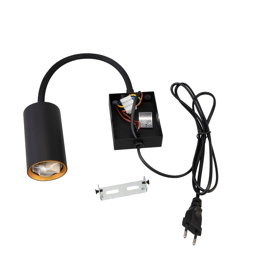 Brilagi - Гъвкава стенна лампа SELE с ключ 1xGU10/30W/230V черна/златна
