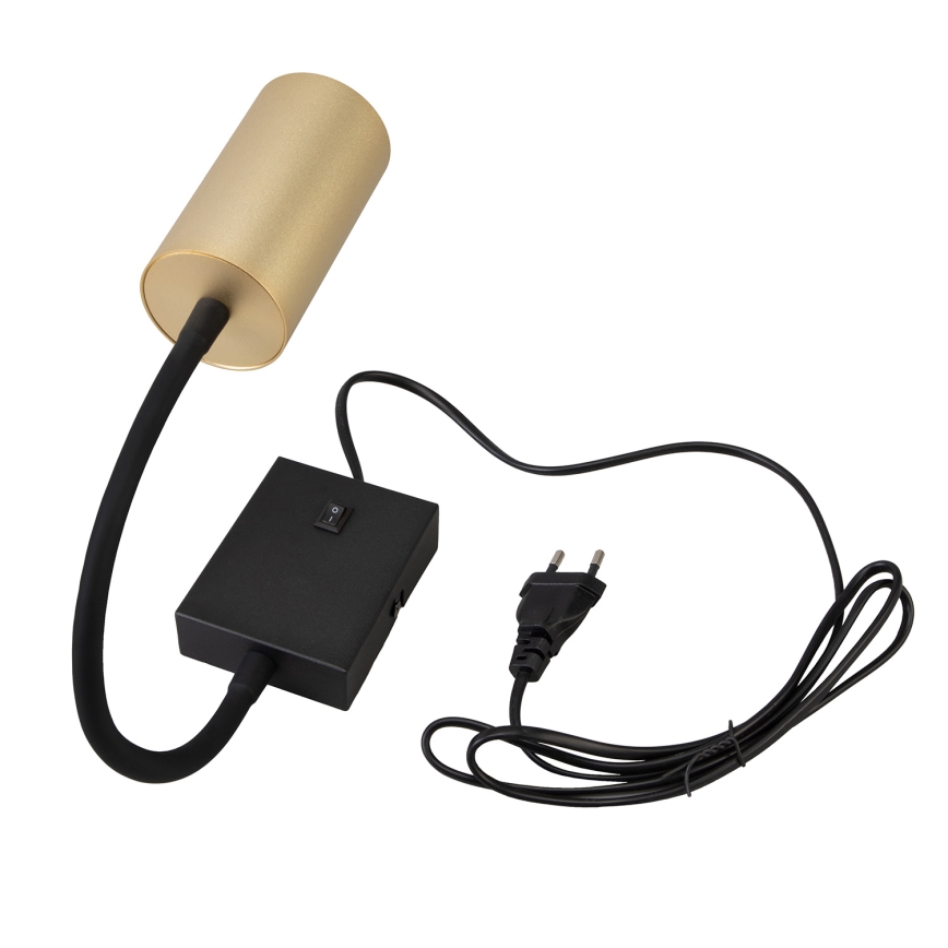 Brilagi - Гъвкава стенна лампа с ключ SELE 1xGU10/30W/230V черна/златна
