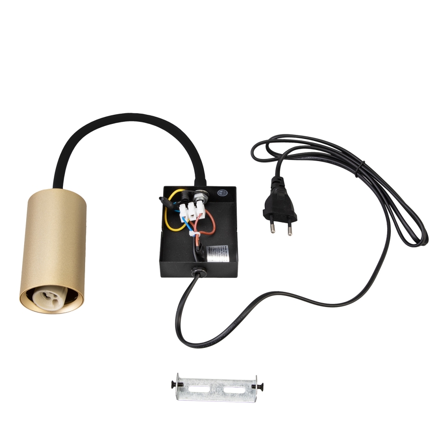 Brilagi - Гъвкава стенна лампа с ключ SELE 1xGU10/30W/230V черна/златна