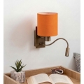Brilagi - Гъвкава стенна LED лампа NUBILA 1xE27/25W/230V + LED/3W месинг/оранжево