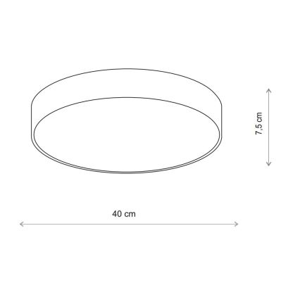 Brilagi - Плафон за баня със сензор CLARE 3xE27/72W/230V Ø 40 см IP54 бежов