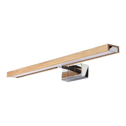 Brilagi - LED осветление за огледало за баня 3 в 1 WOODY MIRROR LED/12W/230V 60 cm IP44 лъскав хром/дъб
