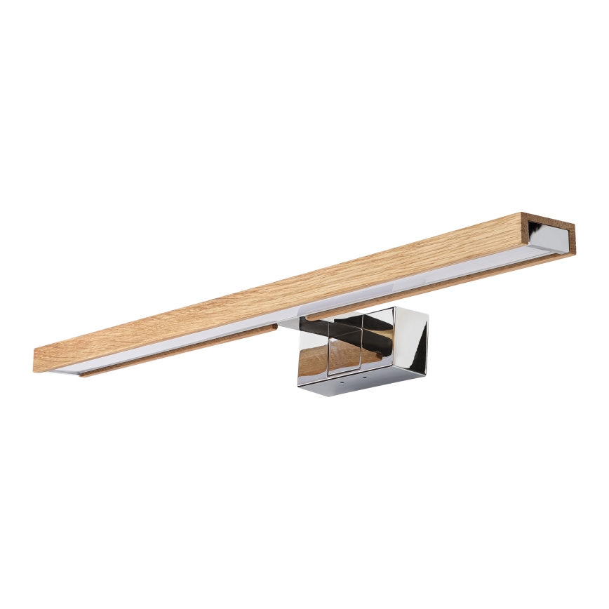 Brilagi - LED осветление за огледало за баня 3 в 1 WOODY MIRROR LED/12W/230V 60 cm IP44 лъскав хром/дъб