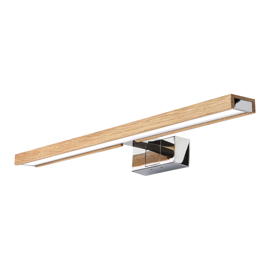 Brilagi - LED осветление за огледало за баня 3 в 1 WOODY MIRROR LED/12W/230V 60 cm IP44 лъскав хром/дъб