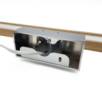 Brilagi - LED осветление за огледало за баня 3 в 1 WOODY MIRROR LED/12W/230V 60 cm IP44 лъскав хром/дъб