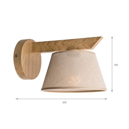 Brilagi - LED  Аплик ANTHONY 1xE14/40W/230V дъб/бежов