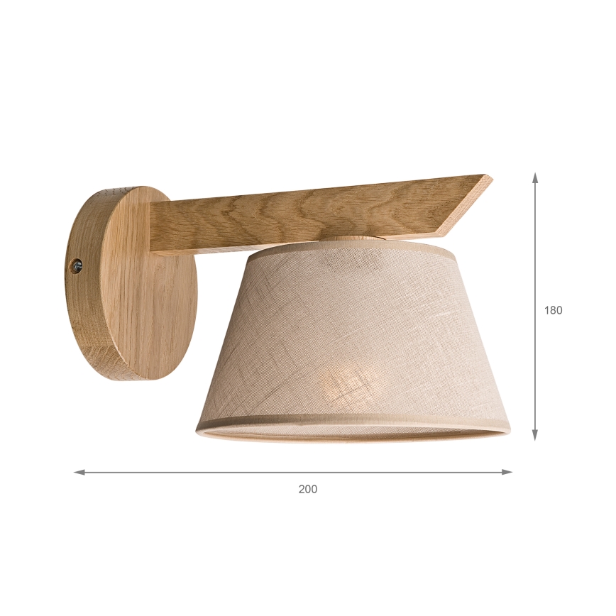 Brilagi - LED  Аплик ANTHONY 1xE14/40W/230V дъб/бежов