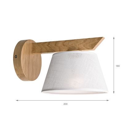 Brilagi - LED  Аплик ANTHONY 1xE14/40W/230V дъб/бял