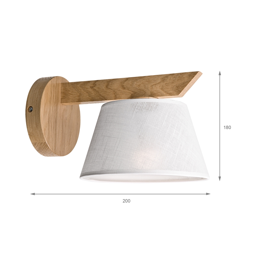 Brilagi - LED  Аплик ANTHONY 1xE14/40W/230V дъб/бял