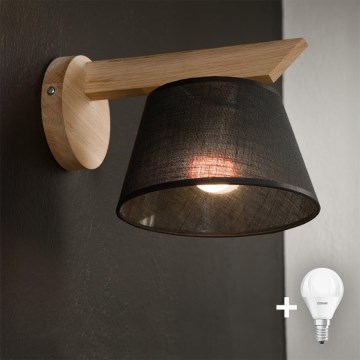 Brilagi - LED  Аплик ANTHONY 1xE14/40W/230V дъб/черен