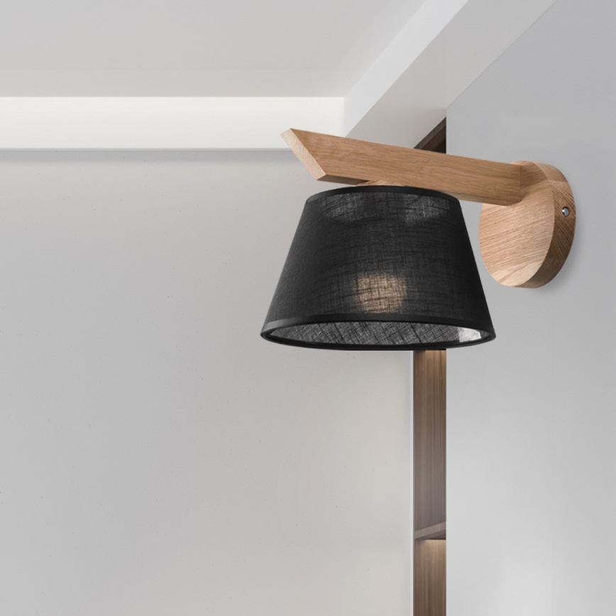 Brilagi - LED  Аплик ANTHONY 1xE14/40W/230V дъб/черен