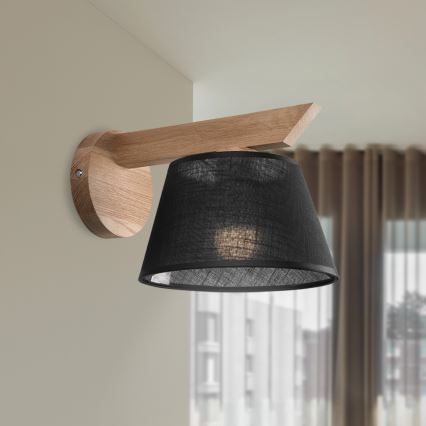 Brilagi - LED  Аплик ANTHONY 1xE14/40W/230V дъб/черен