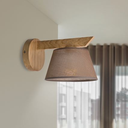 Brilagi - LED  Аплик ANTHONY 1xE14/40W/230V дъб/кафяв