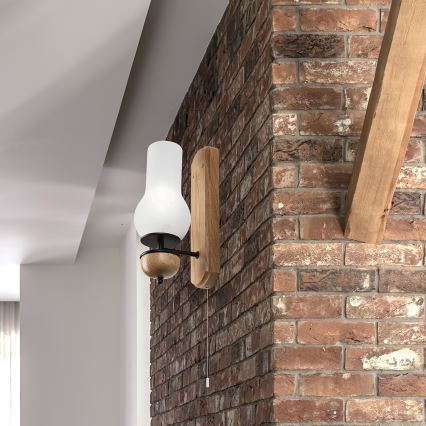 Brilagi - LED Аплик COTTAGE 1xE14/40W/230V дъб/бял