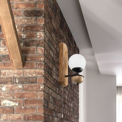 Brilagi - LED Аплик COTTAGE 1xG9/40W/230V дъб/бял