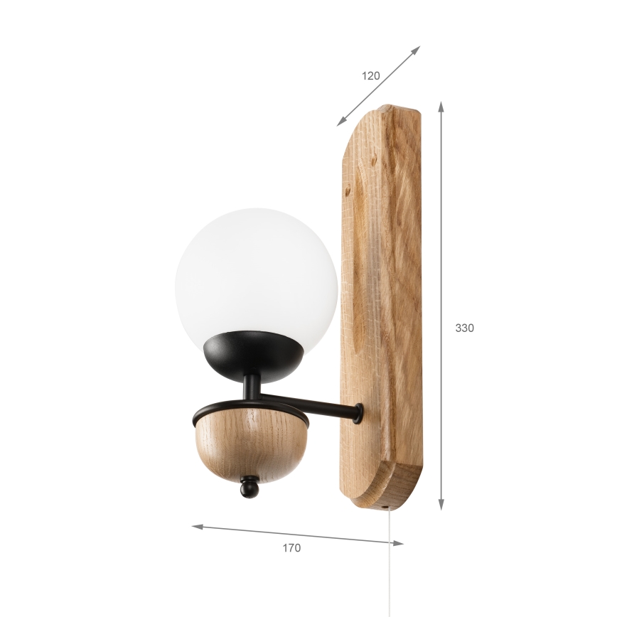 Brilagi - LED Аплик COTTAGE 1xG9/40W/230V дъб/бял