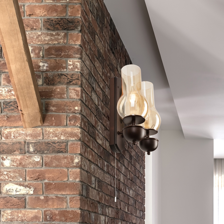 Brilagi - LED Аплик COTTAGE 2xE14/40W/230V бук/кафяв