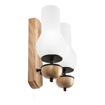Brilagi - LED Аплик COTTAGE 2xE14/40W/230V дъб/бял