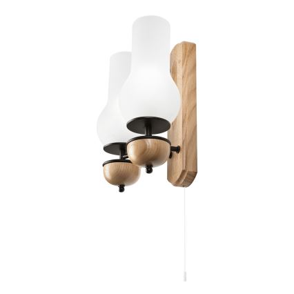 Brilagi - LED Аплик COTTAGE 2xE14/40W/230V дъб/бял