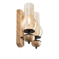 Brilagi - LED Аплик COTTAGE 2xE14/40W/230V дъб/кафяв