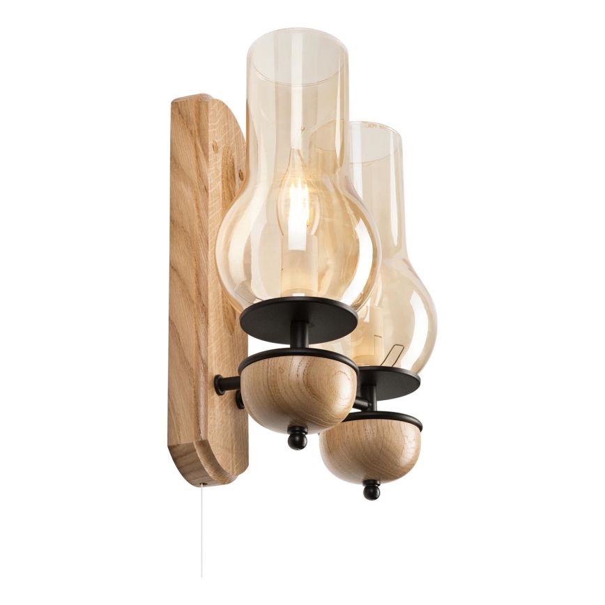 Brilagi - LED Аплик COTTAGE 2xE14/40W/230V дъб/кафяв