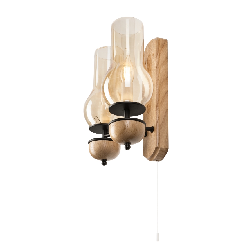 Brilagi - LED Аплик COTTAGE 2xE14/40W/230V дъб/кафяв
