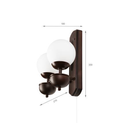 Brilagi - LED Аплик COTTAGE 2xG9/40W/230V бук/бял