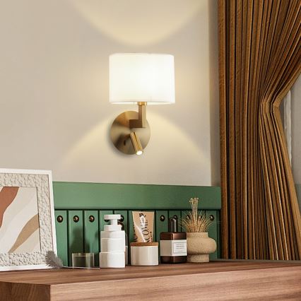 Brilagi - LED Аплик DAYA 1xE14/40W/230V + LED/3W кремав/златист