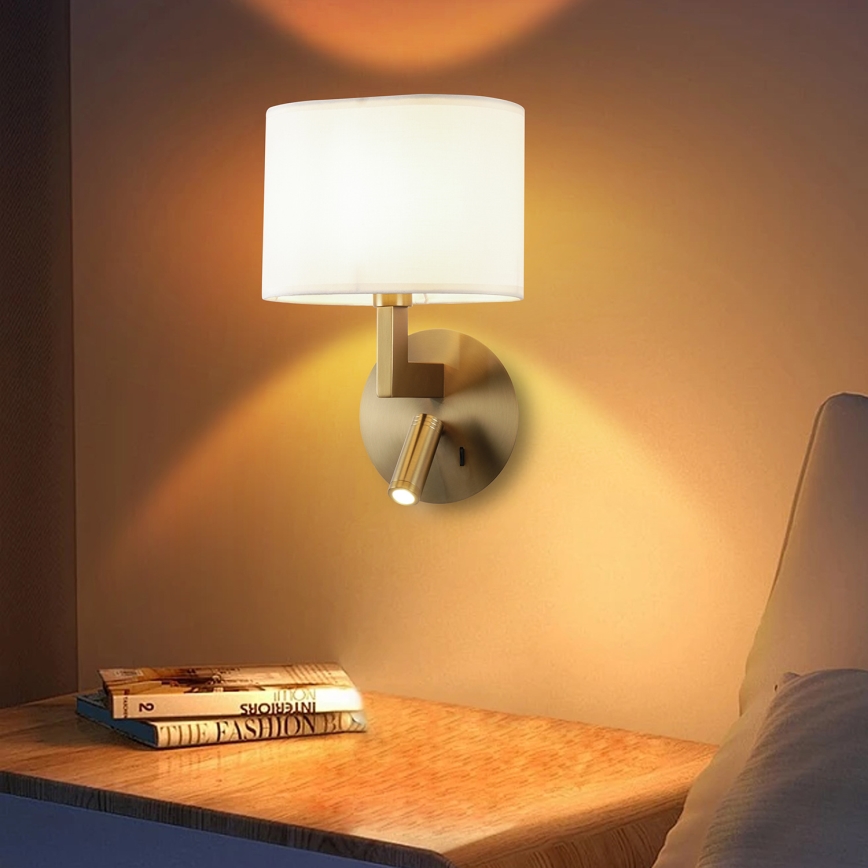 Brilagi - LED Аплик DAYA 1xE14/40W/230V + LED/3W кремав/златист