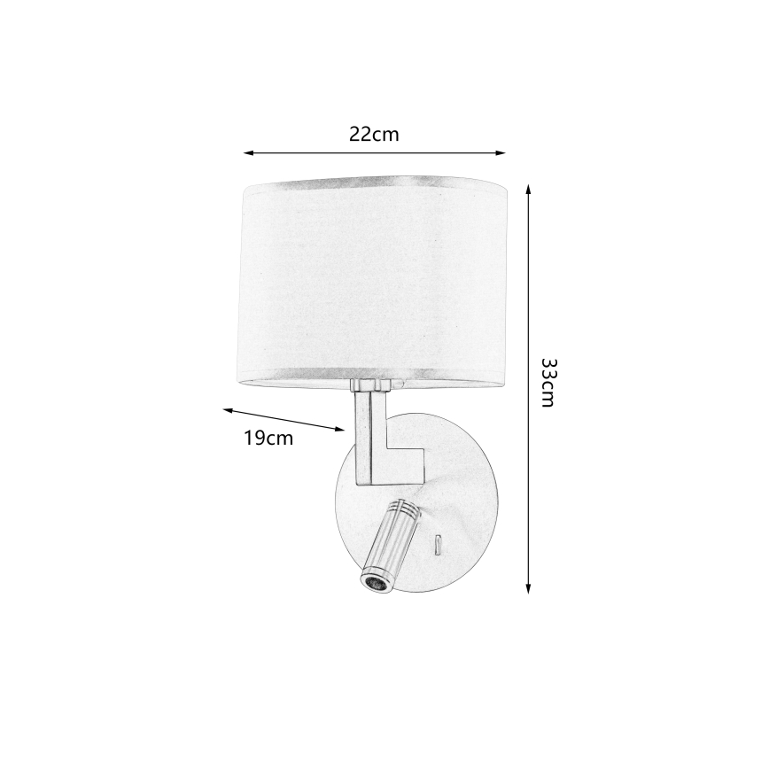 Brilagi - LED Аплик DAYA 1xE14/40W/230V + LED/3W кремав/златист