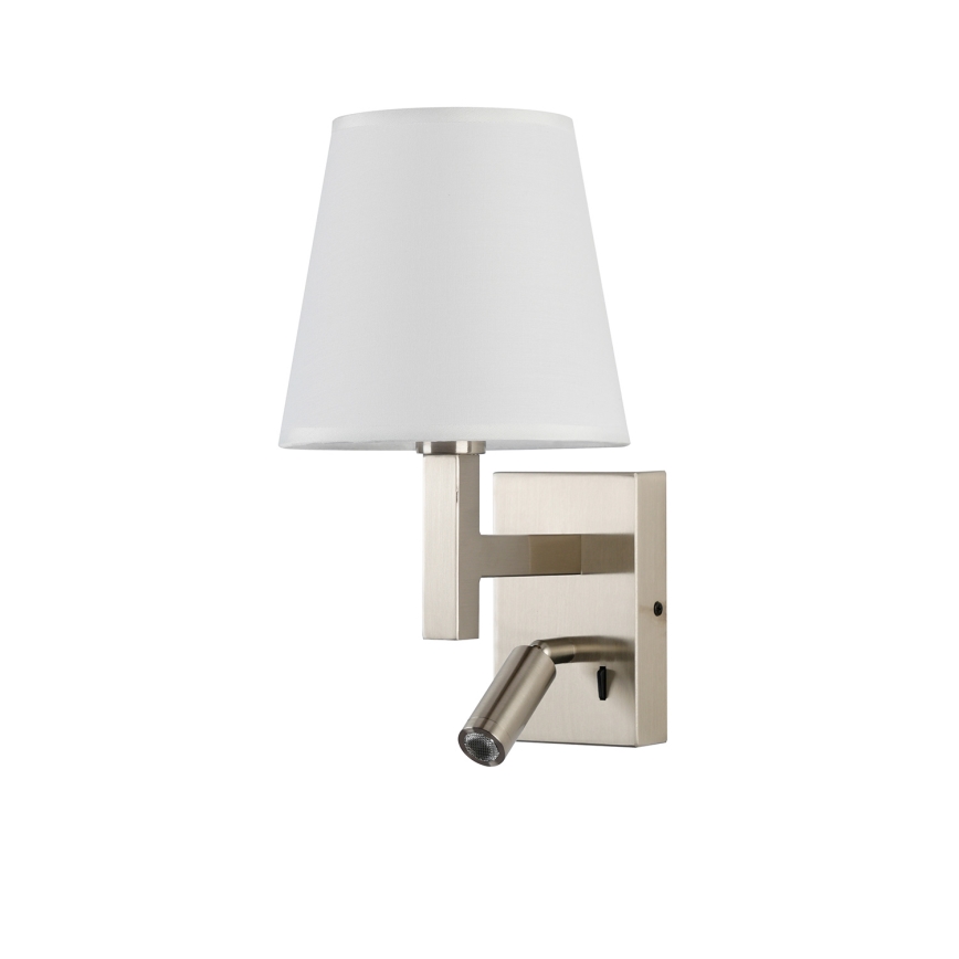 Brilagi - LED Аплик DEYA 1xE14/40W/230V + LED/3W бял/матов хром