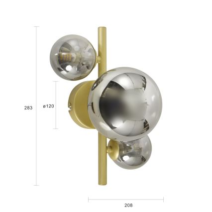 Brilagi - LED Аплик MILLA 3xG9/3W/230V златист/опушен