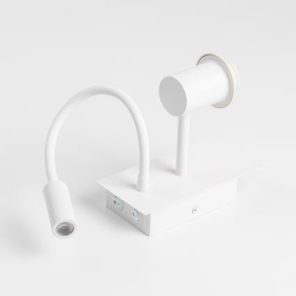 Brilagi - LED Гъвкав аплик NUBILA 1xE27/25W/230V + LED/3W бял/черен