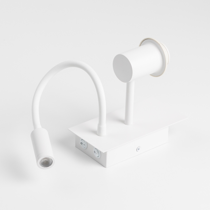 Brilagi - LED Гъвкав аплик NUBILA 1xE27/25W/230V + LED/3W бял/Помпейски червен