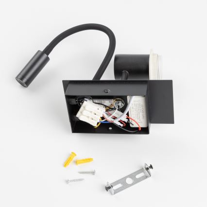 Brilagi - LED Гъвкав аплик NUBILA 1xE27/25W/230V + LED/3W черен/тъмносин