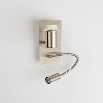 Brilagi - LED Гъвкав аплик NUBILA 1xE27/25W/230V + LED/3W матов хром/Помпейски червен