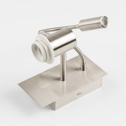 Brilagi - LED Гъвкав аплик NUBILA 1xE27/25W/230V + LED/3W матов хром/Помпейски червен