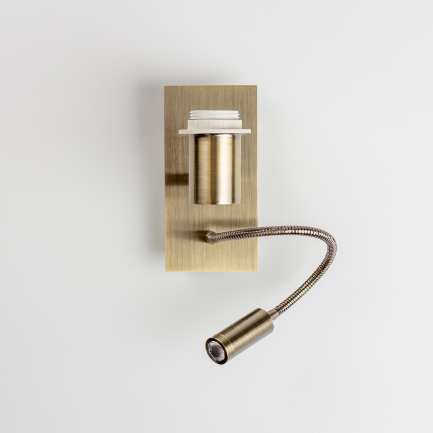 Brilagi - LED Гъвкав аплик NUBILA 1xE27/25W/230V+LED/3W месинг/Помпейски червен