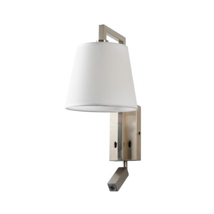 Brilagi - LED Аплик RAYA 1xE14/40W/230V + LED/3W бял/матов хром