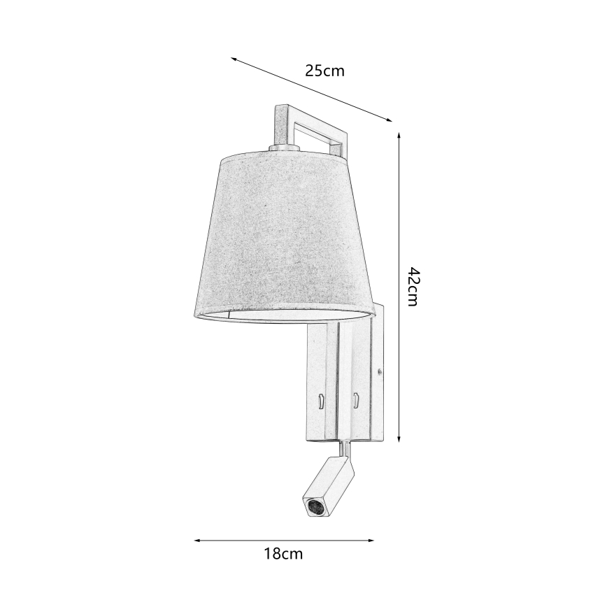 Brilagi - LED Аплик RAYA 1xE14/40W/230V + LED/3W бял/матов хром
