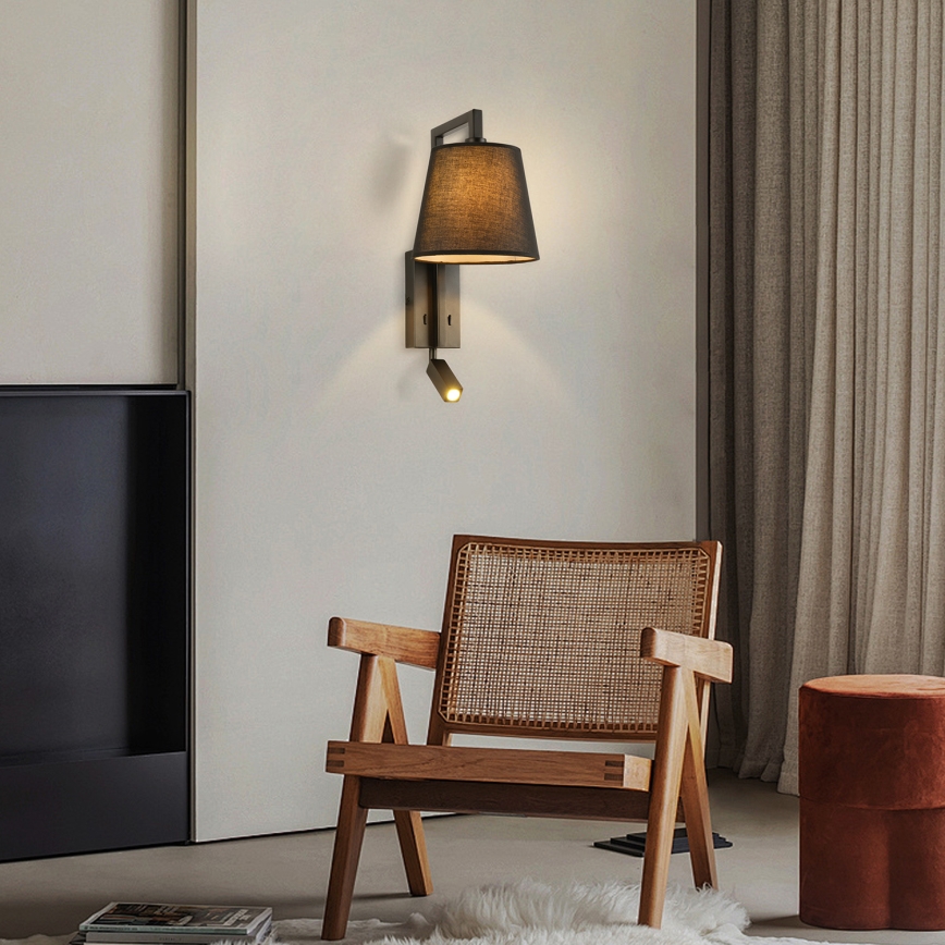 Brilagi - LED Аплик RAYA 1xE14/40W/230V + LED/3W черен