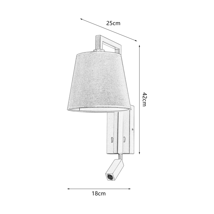 Brilagi - LED Аплик RAYA 1xE14/40W/230V + LED/3W черен
