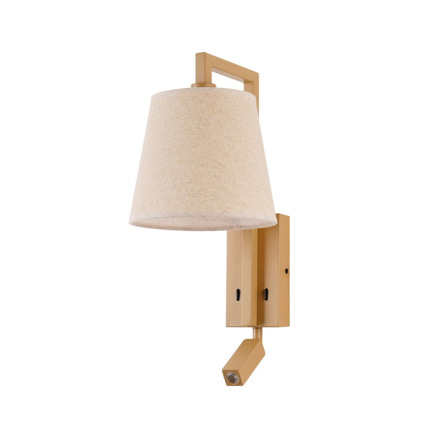 Brilagi - LED Аплик RAYA 1xE14/40W/230V + LED/3W лен/бежов