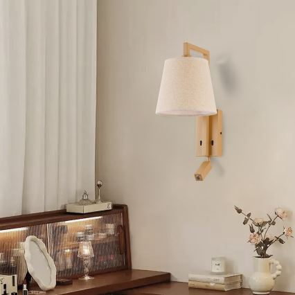 Brilagi - LED Аплик RAYA 1xE14/40W/230V + LED/3W лен/бежов