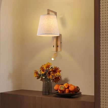 Brilagi - LED Аплик RAYAS 1xE14/40W/230V + LED/3W лен/бежов